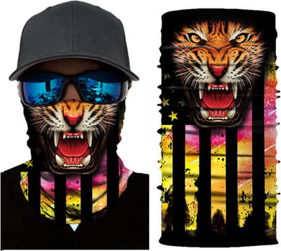 *** Ruffneck Skull Motor Bandana - Motorfiets Mondkap - Ski Outdoor Sport - Schedel Sjaal - van Heble® ***