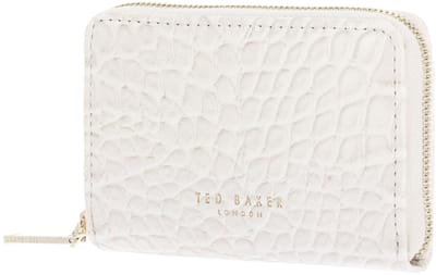 Ted Baker portemonnee Varlee Croc Effect Small Zip Around Wallet Ivory crème