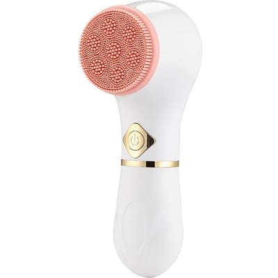 Oplaadbare Sonische Gezichtsborstels – Siliconen Dieptereinigingsapparaat voor Poriën Reinigen & Mee-eters Verwijderen met Zachte Vibratie -A1779 beige