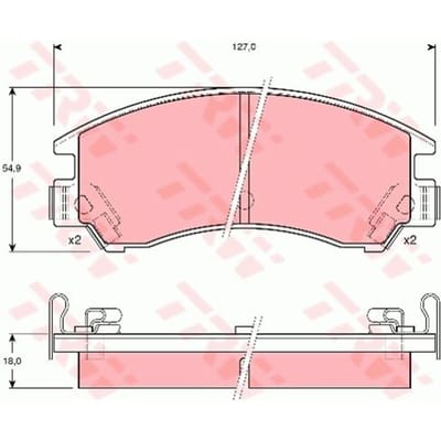 Remblokset TRW GDB380, voor