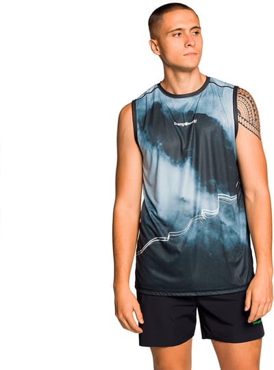 Trangoworld Merles Mouwloos T-shirt Blauw,Zwart M Man