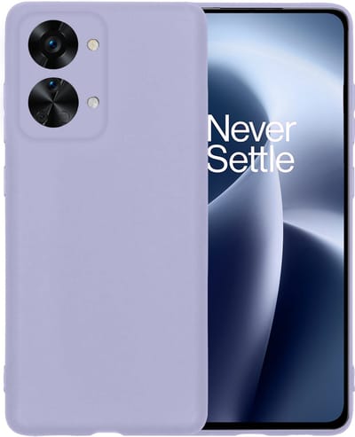 Hoesje - Geschikt voor OnePlus Nord 2T - Sterk & Shockproof - Siliconen Case - Hoes Cover - Telefoonhoes - Lila