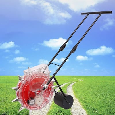 Tuin Zaaimachine - Handstrooier precisie - Efficiënt zaaien - Verstelbare plantafstand - 10 kg - Rood