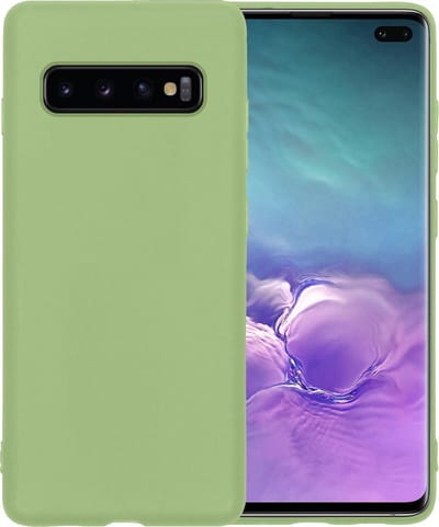 Hoesje - Geschikt voor Samsung Galaxy S10 - Sterk & Shockproof - Hoes Cover - Siliconen Case - Telefoonhoesjes - Groen