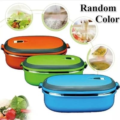 Willekeurige Kleur Keukenspullen Draagbare Lunchbox Picknick Voedselopbergcontainer Rechthoekig Thermisch Duurzaam Bento Box Lekvrij orange