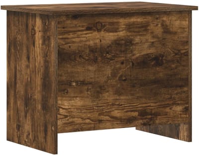 vidaXL - Opbergkist - Gerookt - eiken - 60 - x - 40 - x - 50 - cm - Bewerkt - hout