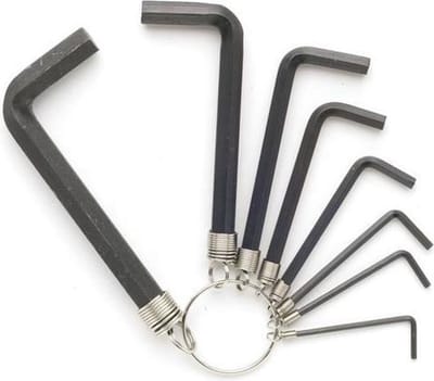 Toolland Inbussleutelset, 8 inbussleutels, van 1.5 mm tot 6 mm, op ring