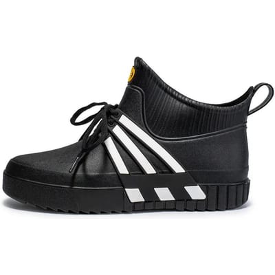Waterdichte Regenlaarzen voor Heren Casual Flats Enkel Rubber Schoenen Werk Veiligheid Galochen Echtgenoot Vissen Rubber Laarzen Keukenschoenen 39