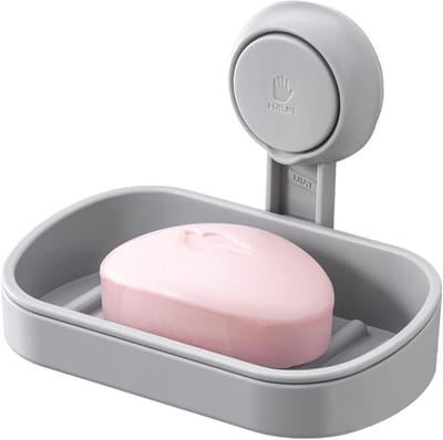 Verzinkbare zeepdispenser voor de douche, grijs - Perfect voor badkamerorganisatie en ruimtebesparing
