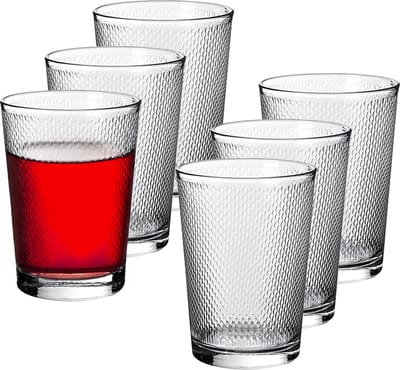 Alessandro Drinkglazen Diamante Crystal - 6x stuks - glas - 500 ml - H9 cm - waterglazen - Sapglazen - Groot formaat