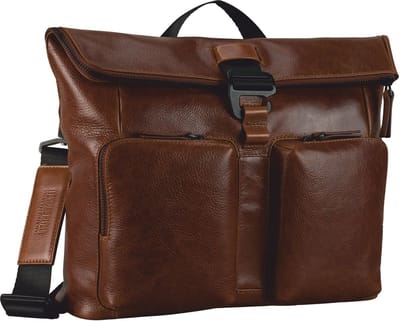 LEONHARD HEYDEN Leren schoudertas laptoptas met laptopvak Porto Umhängetasche 7813 Braun bruine