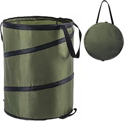 Dailygoods - Tuinafvalzak en Camping-afvalmand - Opvouwbaar 37L Bruin
