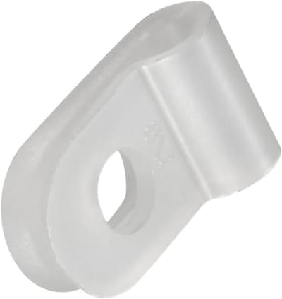 50 Stuks Nylon R Type Kabelklemmen, 3.1mm Plastic Kabelbeugels voor Kabelbeheer, Assortiment Bevestigingsmaterialen, Wit