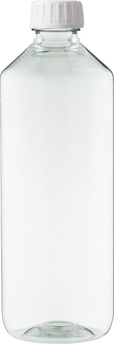Lege Plastic Fles 500 ml PET - Transparant - met witte verzegeldop - set van 10 stuks - navulbaar - leeg