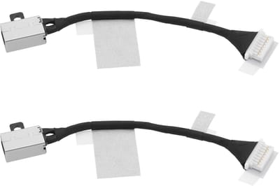 Allecto - DC Power Jack Socket Plug - Vervanging Kabel - 8,3 cm - Geschikt voor Dell Latitude 3520 - 2x Connector Kabel