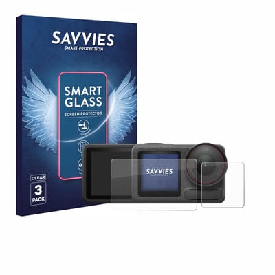 3 Stuks Savvies Screenprotector - geschikt voor DJI Osmo Action 5 Pro - beschermfolie glas transparant