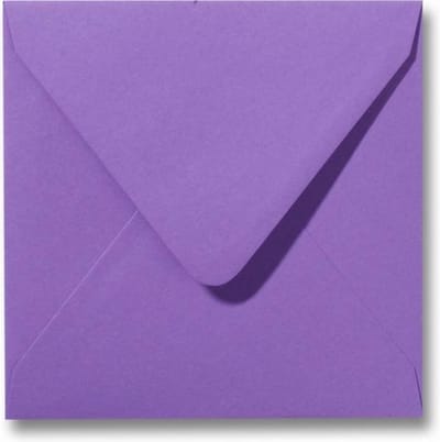 Envelop 12 x 12 Pioenrood, 100 stuks