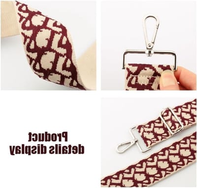 Verstelbare Schouderband voor Tassen, Breed 5 cm, Lengte 75-135 cm, Ideaal voor Handtassen en Schoudertassen met Gouden Gesp, Bruin