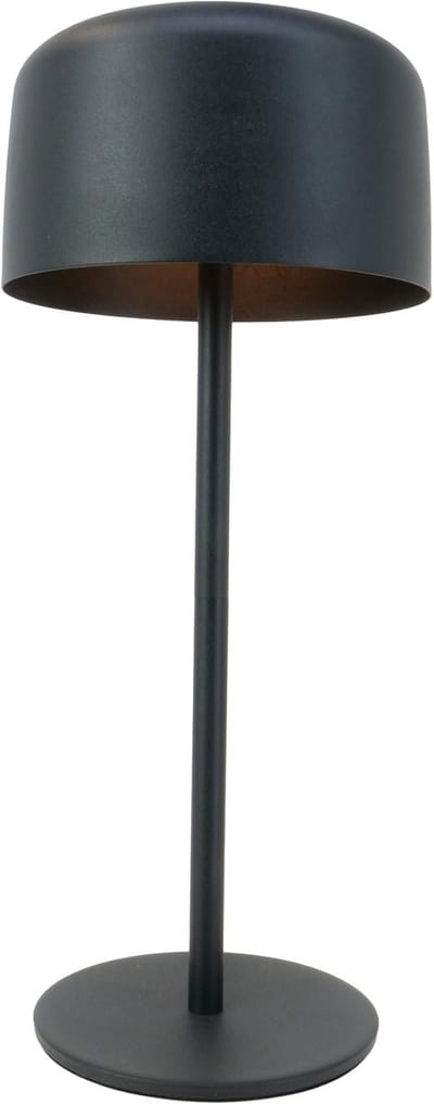 EGLO Roccanova Tafellamp - Oplaadbaar (tot 22 uur licht) - Solar - 30 cm - Zwart - Draadloos - Dimbaar - Binnen en Buiten