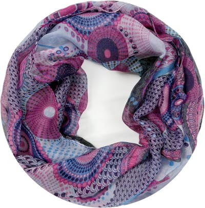 Lange Sjaal Dames - Halsdoek Tube Sjaal met Kleurrijke Print - Chic en Zacht