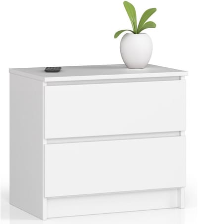 Ladekast K60 met 2 Lades / AKORD Furniture Factory / Wit / 60 x 55 x 40 cm