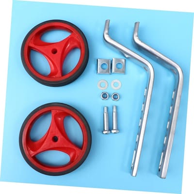 Kinder Stabilisatorwielen - Hulpwielen Fiets - Fietsen Leren - Fluisterstil - 2 inch - Rood