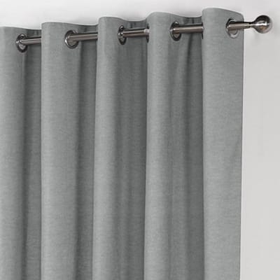 Maroyathome LEMONI - Gordijn - Verduisterend - met Ringen - kant en klaar - 300 x 260 cm - 300 cm breedte en 260 cm lengte - Grijs - 1 Stuk