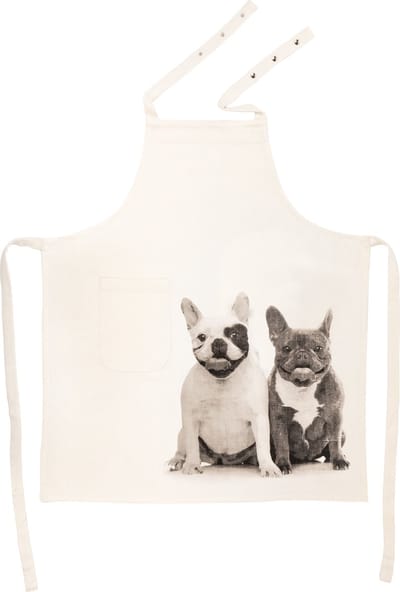 Tiseco Home Studio - Keukenschort FARM - 100% katoen - Verstelbaar bij de nek, ruime voorzak - 74x85 cm - Bulldog