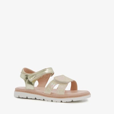 Blue Box meisjes sandalen met luipaardprint goud - Maat 28