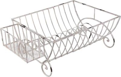 Clayre & Eef Droogrek 42x29x17 cm Wit IJzer