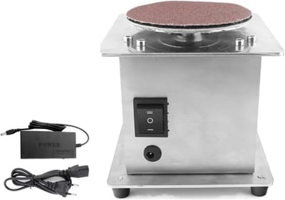Mini Schuurmachine - Polijstmachine Tafelmodel - Meubels Bewerken - Borstelloze Technologie - 4 Inch Schijven - Grijs