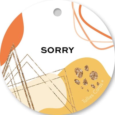 Tallies Cards - kadokaartjes  - bloemenkaartjes - Sorry - Abstract - set van 5 kaarten - motivatie - aardigheidje - inspiratie - 100% Duurzaam