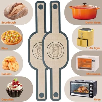 2 stuks siliconen bakmatten voor brood, ovenschaal en deeg – herbruikbare antiaanbak bakmat 56x15 cm