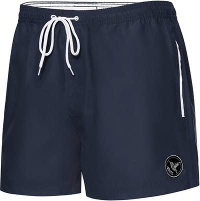 Ladeheid LA-LA40-199-SWS Heren Zwembroek - Zwemshorts - met zijzakken en achterzak - sneldrogend - met binnenslip van mesh - Koordsluiting - Polyester - Marineblauw - S
