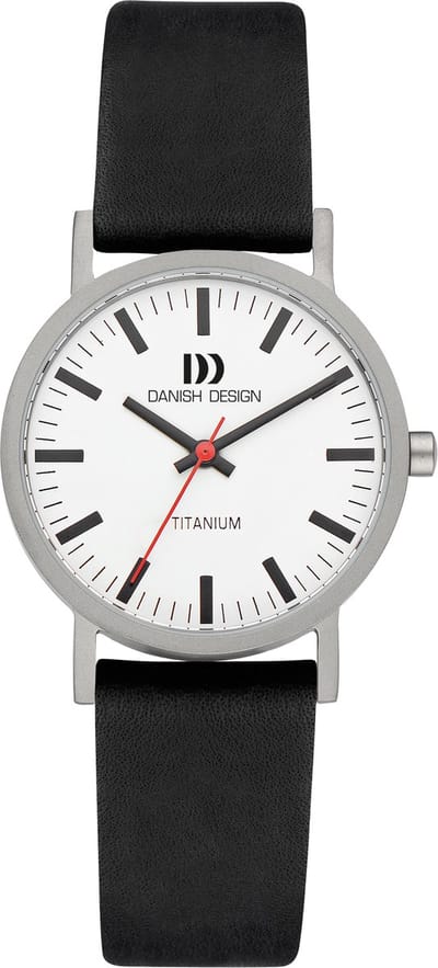 Danish Design Rhine - Horloge Dames - Zwart - Luxe - Analoog - Rond - Leer - 30 mm - Quartz