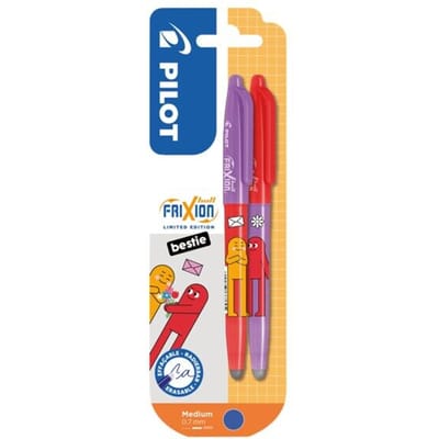 PILOT tintenroller FRIXION BALL 07 Friends Bestie flowers, wisbaar, blauw, 0,35 mm
