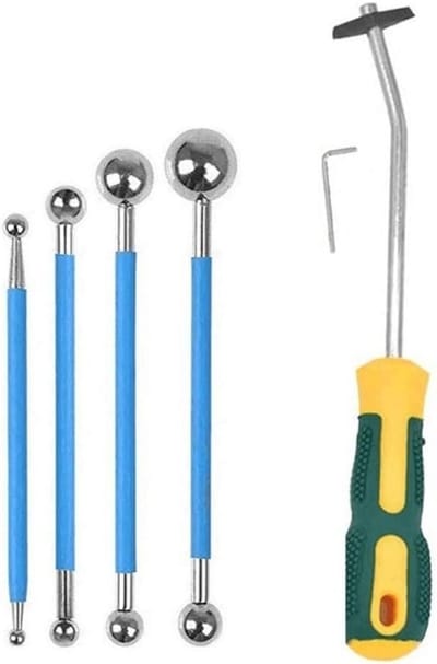 Tegel Reparatie Set - Voeg Gereedschap - Naden Vullen - Alles-in-één Kit - 6 Delig - Diverse Kleuren