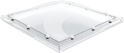 Lichtkoepel glashelder 100x100 cm dubbelwandig