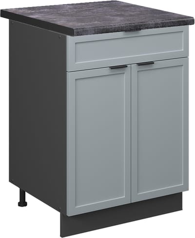 Vicco Fame-Line Keukenonderkast – 60 cm met lade, WB Antraciet Licht blauw-grijs