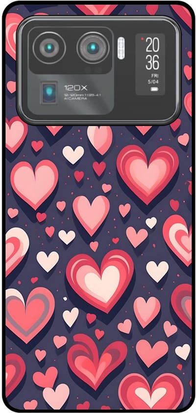 Smartphonica Telefoonhoesje Geschikt voor Xiaomi Mi 11 Ultra met Hartjes Opdruk - TPU Backcover Case With Heart Design geschikt voor Xiaomi Mi 11 Ultra
