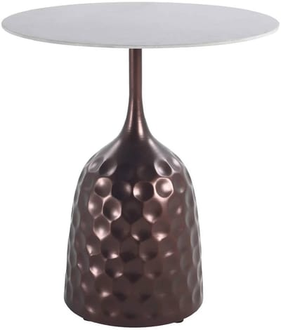 PTMD Bijzettafel Anna - 50x50x55 cm - Metaal - Brons
