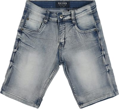 Blue Seven - Short jongens - Blauw Denim-140
