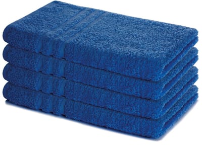 Lavea® Set van 4 Handdoeken 50x100 cm – 100% Katoenen Handdoeken – Zacht en Sterk Absorberend – Ideaal als Badhanddoeken voor Badkamer, Thuis, Hotel en Spa – Koningsblauw