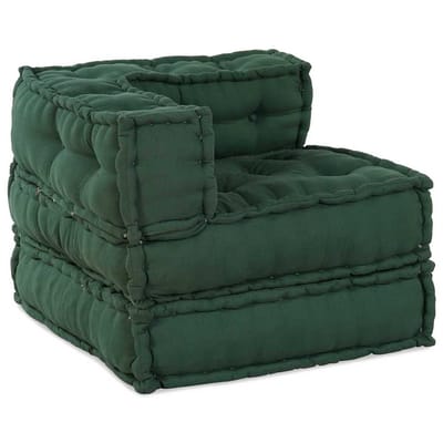 vidaXL - Modulebankeenheid - Stof - Groen - 210 - x - 140 - x - 56 - cm