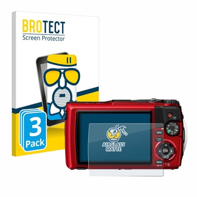 BROTECT - Screenprotector voor Olympus OM System Tough TG-7 - Folie Beschermfolie Beschermglas matte 3 Stuks