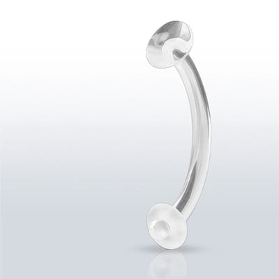 Piercing retainer gebogen staafje - LMPiercings