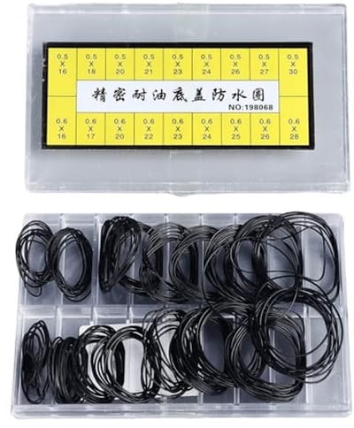 Dailygoods- Horlogepakking 180 Stuks - Afdichtringen - Waterdicht - Rubberen Afdichting - Horlogereparatie - Flexibel en Perfect Passend - Afdichtring