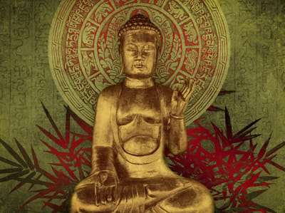 Fotobehang - Golden Buddha.