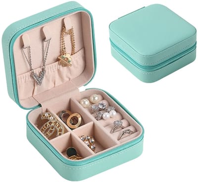 Store_7 - Sieradenbox - Reisjuwelenopberger - Compact en stijlvol - Blauw - Juwelen organizer - Perfect voor vrouwen en meisjes - Modern ontwerp