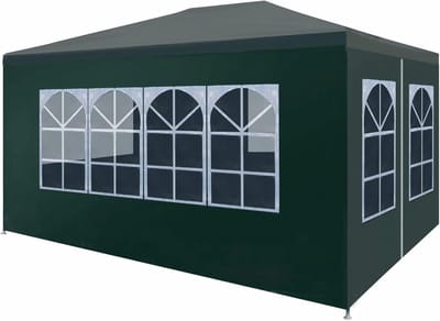 Waterproof Party Tent - Tuinkamer Gazebo - Buitenfeesten Organiseren - Met Ramen en Deur - 3 x 4 m - Groen